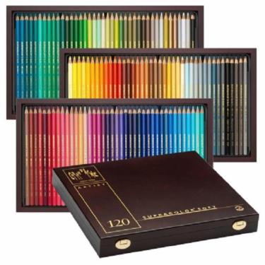 Imagem de Lápis De Cor Aquarelavel Supracolor 120Cores - Caixa Madeira