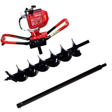 Imagem de Kit Perfurador De Solo Kawashima ED43 42.7cc Com Broca 15 cm + Extensão 80 cm em Aço Kawashima