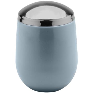Imagem de Porta Algodão Cotonete Pote Para Pia Banheiro Bancada Belly Azul Glacial