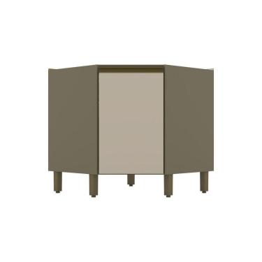 Imagem de Balcão Canto Oblíquo 01 Porta Connect Henn Duna Com Cristal