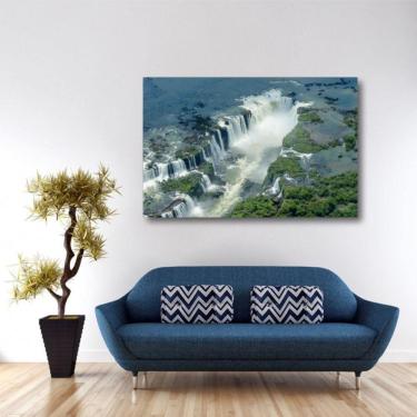 Imagem de Quadro decorativo Cataratas do Iguaçu Paisagem - Tela em Tec 3