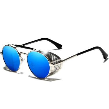 Imagem de Óculos de Sol Masculino Steampunk Kingseven Anti Reflexo Proteção com UV400 Polarizados 