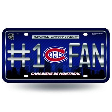 Imagem de Placa de licença NHL Montreal Canadiens #1 Fan Metal