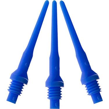 Imagem de Acessório de dardos Viper Dart: Tufflex II 2BA Thread Soft Tip Pontos de dardo, azul, pacote com 100