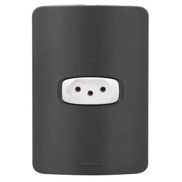 Imagem de Conjunto 1 Tomada 10A - Gracia Black Maxx / Branco - Gmpb002