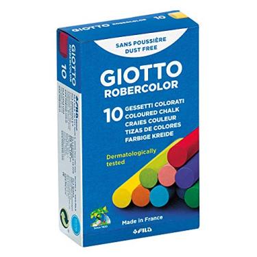 Imagem de GIOTTO Robercolor, Giz Escolar para Lousa Menos Poeira, Colorido, 10 Unidades