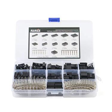 Imagem de IWISS 620 peças 2,54 conectores tipo dubante de linha de inclinação com kit de conector de pino Dupont macho/fêmea, cabo duplo jumper cabo cabeça de pino kit de invólucro
