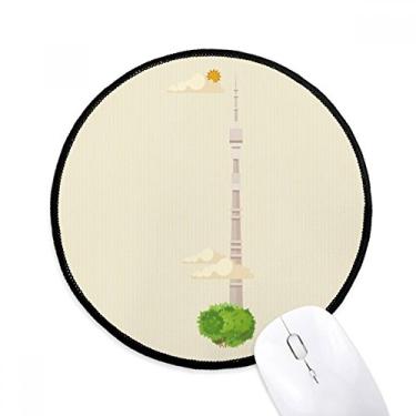 Imagem de DIYthinker Ilustração Rússia Ponto Nacional Símbolo Mouse Pad Desktop Escritório Tapete Redondo para Computador