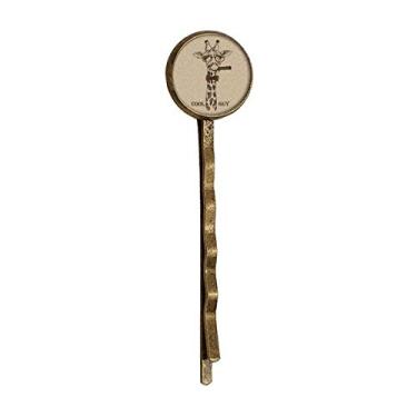 Imagem de Girafa Cartoon Animal Marrom Retrô Metal Cabelos Bobby Pin Headwear
