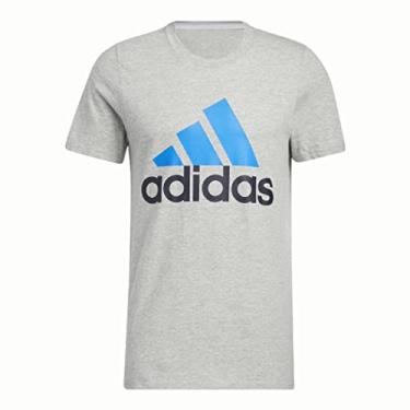 Imagem de Camiseta Adidas Logo Sport Tee Cinza e Azul-m