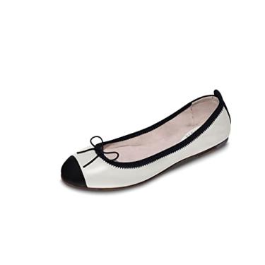 Imagem de Bloch Sapatilha feminina Rigel Ballet, Couro preto branco, 35