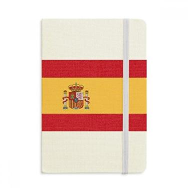Imagem de Caderno com a bandeira nacional da Espanha da Europa, capa dura em tecido oficial