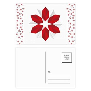 Imagem de Cartão postal abstrato de Natal com estampa de origami de flores de Natal e celebração cartão postal de bênção