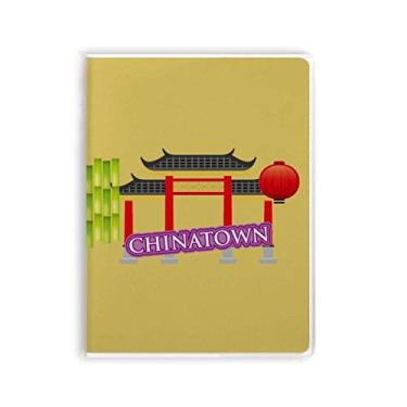 Imagem de Diário de capa macia de bambu Lantern Purple China Town para cadernos