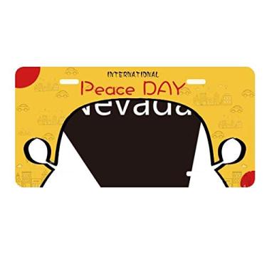 Imagem de DIYthinker Placa de carro com mapa dos Estados Unidos da América de Nevada