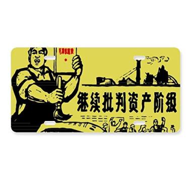 Imagem de DIYthinker Placa de carro para decoração de carro da revolução chinesa vermelha chinesa acessório de aço inoxidável