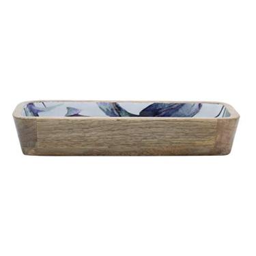 Imagem de TRAVESSA DE MADEIRA FLOWER 29X10,5x5cm