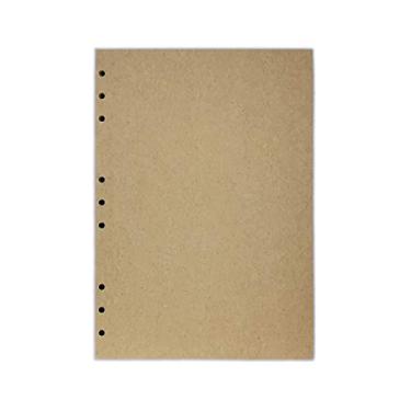 Imagem de Zelten Recargas/folhas soltas para fichário de capa B5/organizador pessoal/planejador (B5 9 furos, refil marrom)