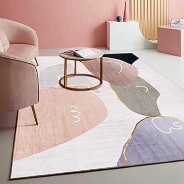Imagem de jia cool Carpete, marroquino, boêmio, fácil limpeza, para quarto, cozinha, sala de estar, tapete de área que não cai, geometria de 200 x 299 cm
