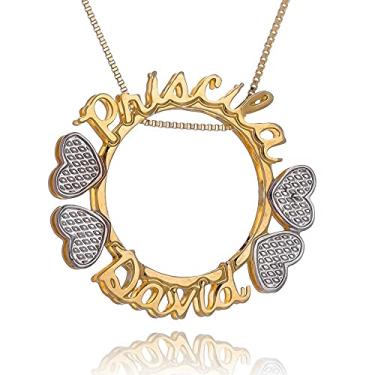 Imagem de Colar Personalizado Mandala com Coração Trabalhado em Rodium