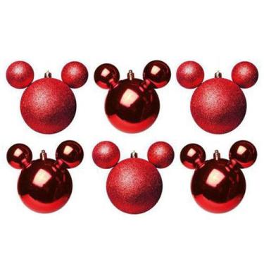 Imagem de Enfeite De Natal Bolas Do Mickey Vermelhas - Disney