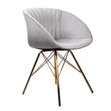 Imagem de Cadeira Eleonora Veludo Cinza