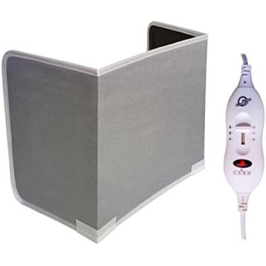 Imagem de Aquecedores De Espaço Dobráveis ​​sob A Mesa Aquecedor De Espaço Portátil Para Escritório E Casa, Aquecedor De Pés Dobrável Sob A Mesa Para Pernas E Pés, Espaço De Painel Elétrico Pessoal,cinza Pr