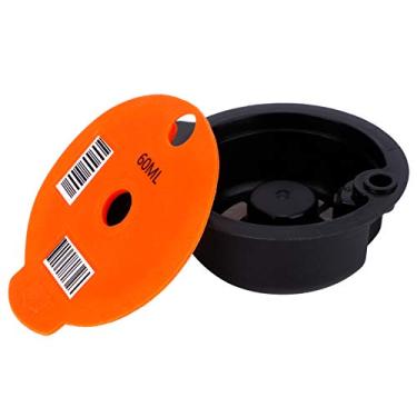 Imagem de Filtros de café Reutilizáveis, Cápsula de café de Filtro de café Reutilizável Com Escova de Colher Acessórios de café Cesta de Filtro de café Removível (60ML)