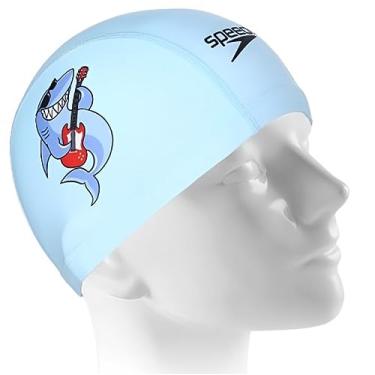 Imagem de Touca Natação Infantil Fun Cap Speedo 2 a 4 anos Tecido (Azul Tubarão)