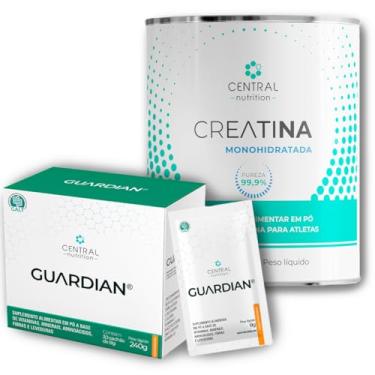 Imagem de Kit Creatina Monohidratada 300G + Guardian Tangerina 30 Sachês 8g - Central Nutrition