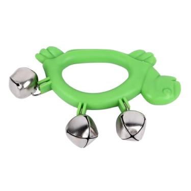 Imagem de Sino de Mão, Sino de Chocalho Portátil 6 Sinos, Instrumento de Percussão de Plástico para Desempenho (W210 Verde)
