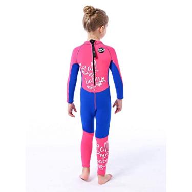 Imagem de 3 mm neoprene mergulho pele para meninas pequenas proteção UV roupa de mergulho infantil roupa de banho de secagem rápida para mergulho natação 4-5 anos