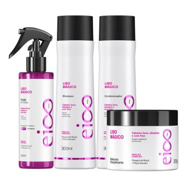 Imagem de Eico Pro Liso Mágico Shampoo Condicionador Máscara Spray