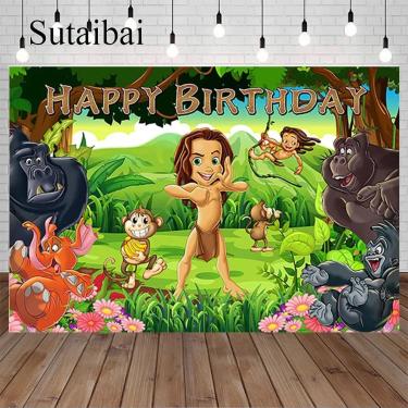 Imagem de Safari Jungle Backdrop  Fontes de festa de aniversário  Safari Photo Fundos  Tarzan Tema  Baby