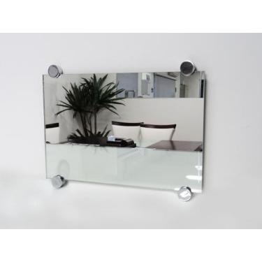Imagem de Espelho Lapidado Com Bisotê Fixado Com Botões - 40X50cm - Woodglass
