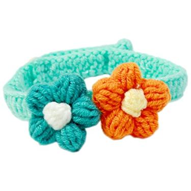 Imagem de Coleiras Para Gatos Tricotadas À Mão Com Padrão De Flores Coleiras Para Gatos Ajustáveis ​​coleiras Personalizadas Para Gatos Suprimentos Para Gatos,D,L 50-60CM