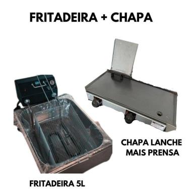 Imagem de Kit Chapa E Fritadeira Eletrica