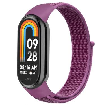 Imagem de Nandos-Store - Pulseiras NSmart em Nylon Roxa Dragon fruit compatíveis com MI BAND 3/4/5/6/7/8 - Nylon 23cm, Roxa Dragon fruit, Unissex, Moderno, Grampe, Premium, 1 Contagem