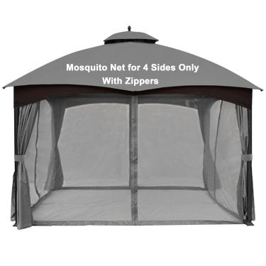 Imagem de SCOCANOPY Mosquiteiro cinza de 3,5 m x 3,5 m para mirante Allen Roth 10 x 12 modelo #GF-12S004B-1 / GF-12S004BTO/ TPGAZ17-002