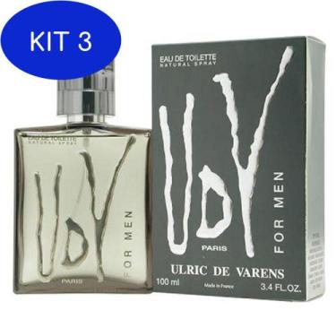 Imagem de Kit 3 Perfume Ulric De Varens Udv For Men Eau De Toilette