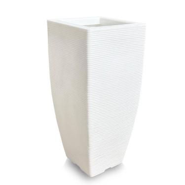 Imagem de Vaso De Planta Quadrado Alto Em Polietileno 90X40 Cm Branco