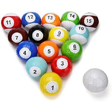 Imagem de Bilhar Snook Bola de Futebol Conjunto Completo de Snookball Snooker Gigante Jogo de Rua Esporte Brinquedo Bola de Bilhar 16 peças para adultos crianças esportes ao ar livre, 22 cm, 18 cm