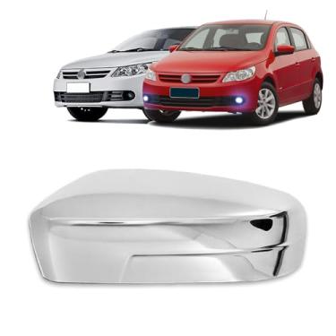 Imagem de Aplique Cromado para Capa Retrovisor Sem Pisca Volkswagen Gol G5 2008 2009 2010 2011 2012 Voyage G5 2008 2009 2010 2011 2012 - LE