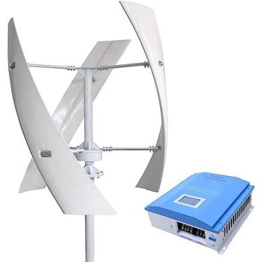 Imagem de Gerador Maglev 8000W Gerador de turbina eólica 3 lâminas Eixo vertical 8KW Kits de turbina eólica com controlador de carga fora da rede para uso industrial doméstico, 48 v