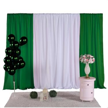 Imagem de Cortina Oxford Decoração Festa Aniversário 6MX2M Verde