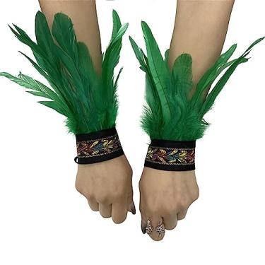 Imagem de Pulseiras de penas, 1 par de algemas de pulso de penas, pulseiras de tapa de penas, decoração de pulseira, fantasia, festa à fantasia/425
