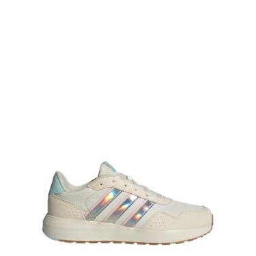 Imagem de adidas Tênis unissex infantil Run 60s-Legacy, Branco/Off White/Semi Flash Aqua, 6 Big Kid