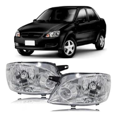 Imagem de Par Farol Corsa Classic 2011 2012 2013 2014 2015 2016 Cromado