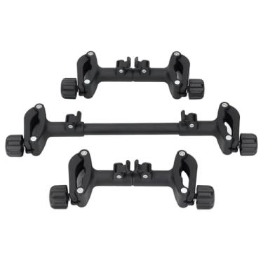 Imagem de Conector universal para carrinhos de bebê gêmeos, conector ajustável para carrinhos de bebê, para transformar dois carrinhos de bebê simples em um carrinho de bebê duplo (preto)