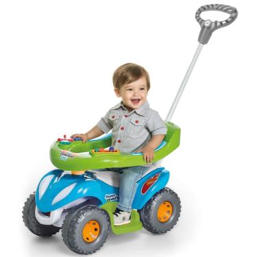 Imagem de Carrinho Infantil Super Comfort 2 em 1 Quadriciclo para Passeio Com Buzina e Protetor - Calesita